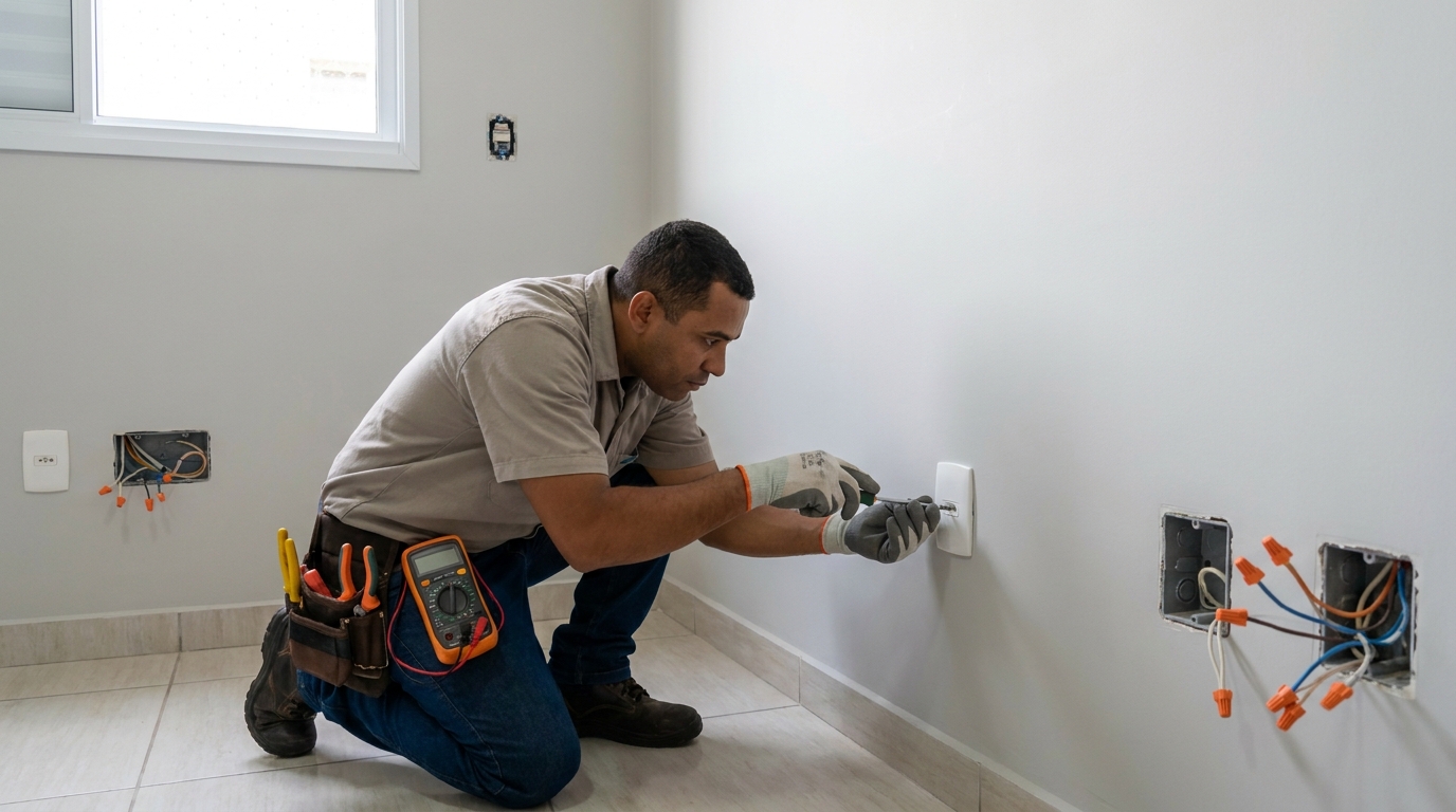 Instalacao de tomada e interruptor em Vitória da Conquista‑BA
