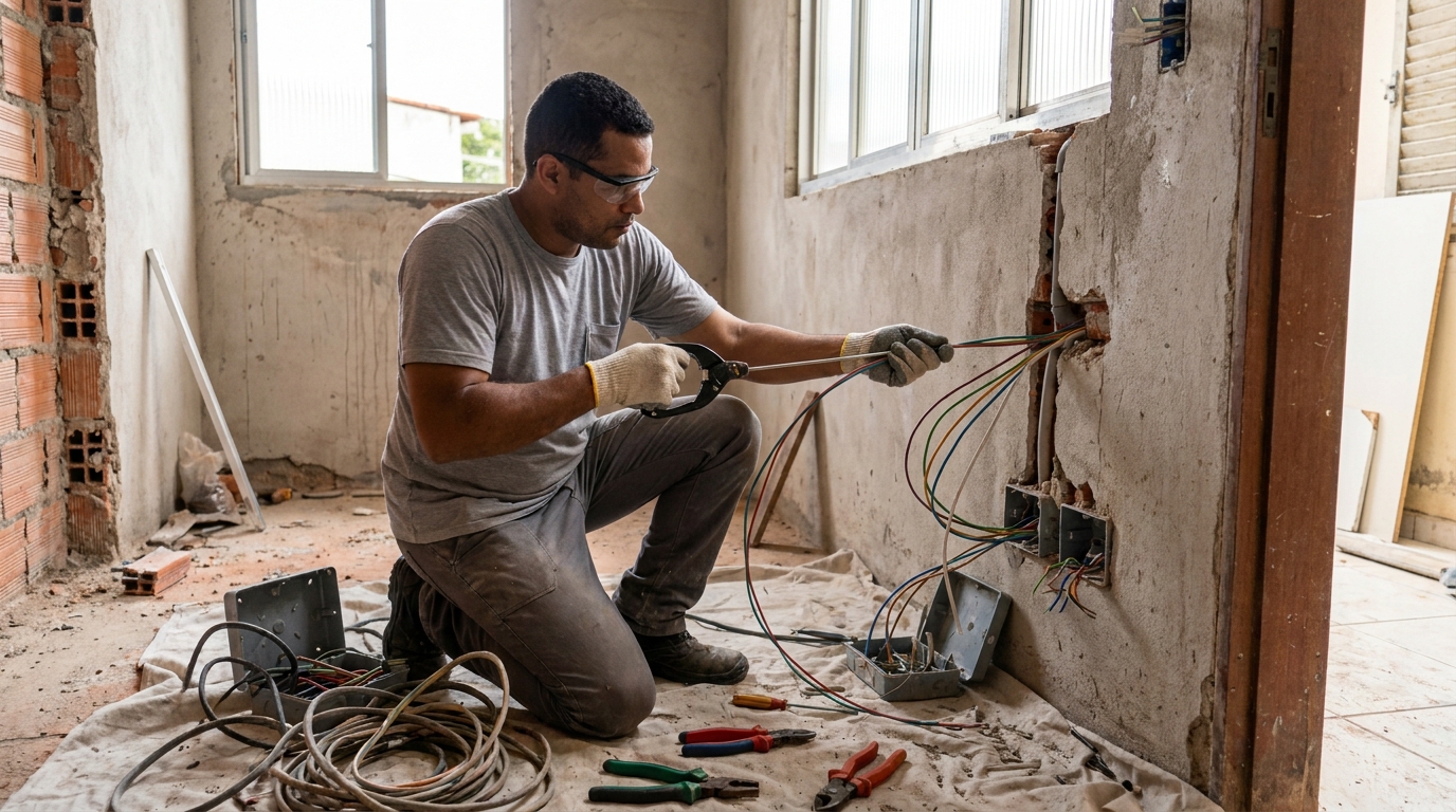 Modernizacao de fiacao eletrica em Vitória da Conquista‑BA
