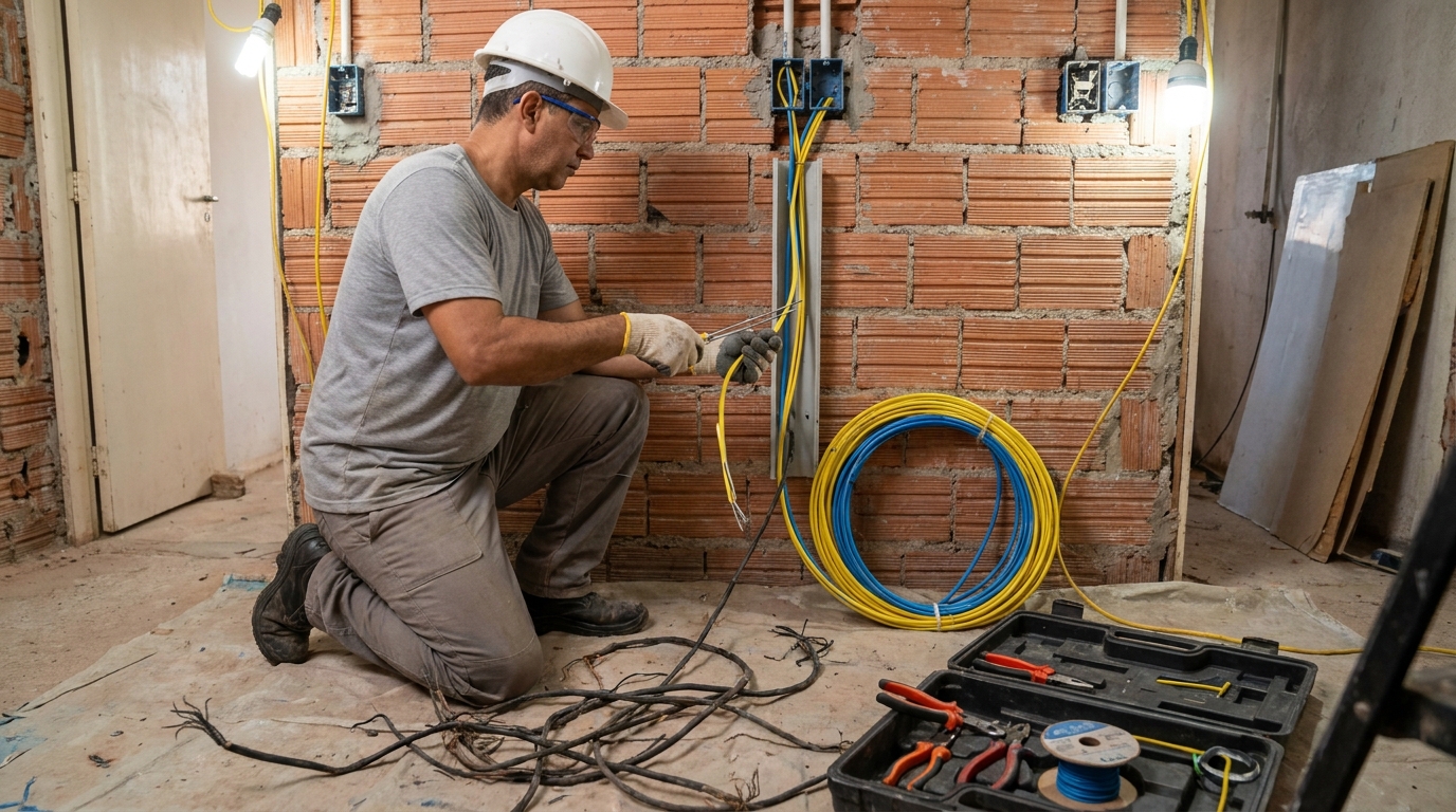 Troca de fiacao eletrica residencial em Vitória da Conquista‑BA